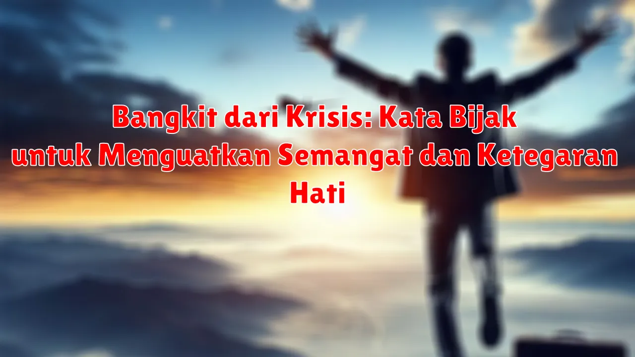 Bangkit dari Krisis: Kata Bijak untuk Menguatkan Semangat dan Ketegaran Hati Bangkit dari Krisis: Kata Bijak untuk Menguatkan Semangat dan Ketegaran Hati