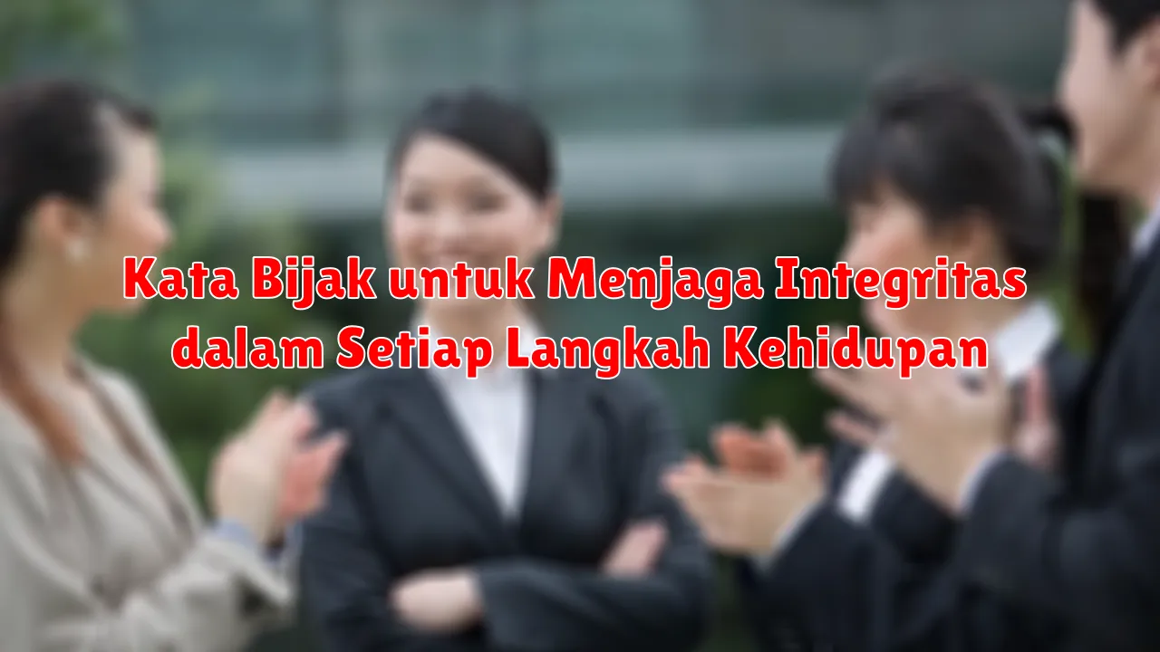 Kata Bijak untuk Menjaga Integritas dalam Setiap Langkah Kehidupan Kata Bijak untuk Menjaga Integritas dalam Setiap Langkah Kehidupan
