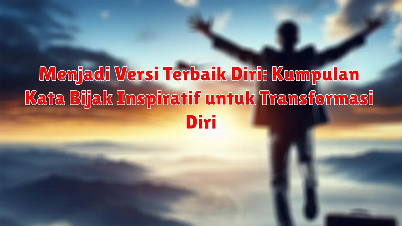 Menjadi Versi Terbaik Diri: Kumpulan Kata Bijak Inspiratif untuk Transformasi Diri Menjadi Versi Terbaik Diri: Kumpulan Kata Bijak Inspiratif untuk Transformasi Diri